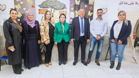 الأديبة، جميلة شحادة، تلتقي طلاب مدرسة البعنة (أ) ضمن فعاليات أسبوع اللغة العربية